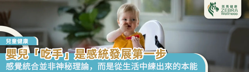 嬰兒「吃手」是感統發展第一步